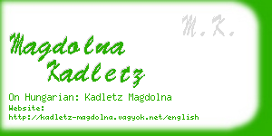 magdolna kadletz business card